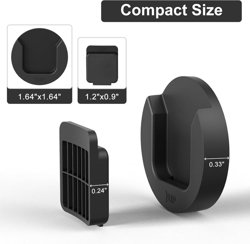 YYILIS Magnetic Remote Control Holder Wall Mount, Self-Adhesive Bedside Caddy for TV Backside/Bedroom/Office/RV Home Organizer Storage (Black 6) - Image 5